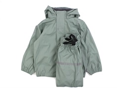 Mikk-line chinois green rainwear pants and jacket